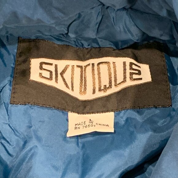Vintage Skitique Parka Winter Jacket Women's L Teal Blue #205A - Picture 5 of 7